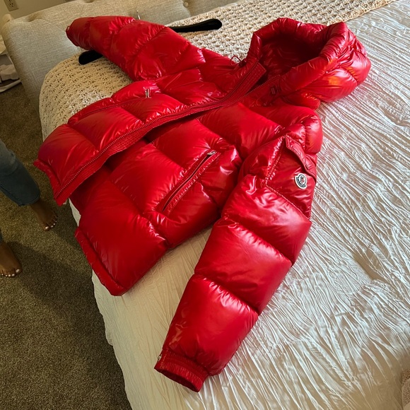 Moncler Coat Mens Size 2 Red worn 2x - Picture 6 of 6